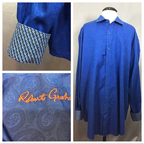 Robert Graham Blue Paisley Button Down 